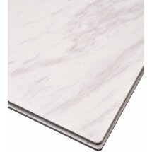 Керамический стол Belluno 160 marbleS KL-99 белый мрамор матовый итальянская керамика / белый каркас