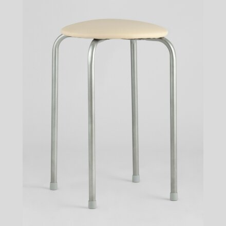 Табурет Stool Group Оранж слоновая кость, металлический каркас, сидение поролон, обивка кожзаменитель 