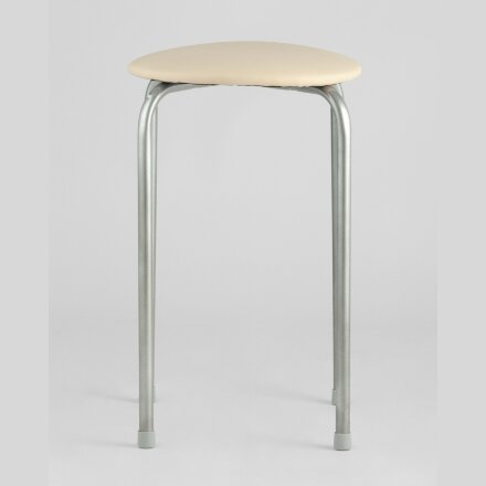 Табурет Stool Group Оранж слоновая кость, металлический каркас, сидение поролон, обивка кожзаменитель 