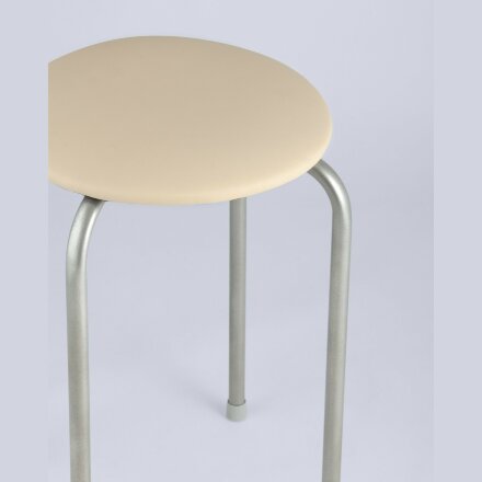 Табурет Stool Group Оранж слоновая кость, металлический каркас, сидение поролон, обивка кожзаменитель 
