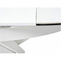 Керамический стол Trento 120 high gloss statuario белый мрамор глянцевый керамика / белый каркас