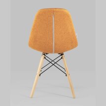 Стул Stool Group DSW SOFT оранжевый обивка рогожка ножки массив бука металлический каркас