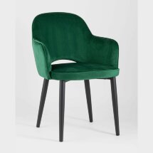 Стул Stool Group Венера велюр изумрудный мебельная ткань велюр металлические черные ножки