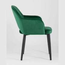 Стул Stool Group Венера велюр изумрудный мебельная ткань велюр металлические черные ножки