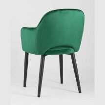 Стул Stool Group Венера велюр изумрудный мебельная ткань велюр металлические черные ножки