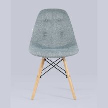 Стул Stool Group DSW SOFT серо-голубой обивка рогожка ножки массив бука металлический каркас