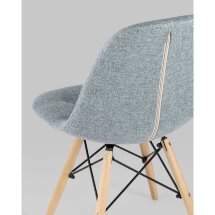 Стул Stool Group DSW SOFT серо-голубой обивка рогожка ножки массив бука металлический каркас