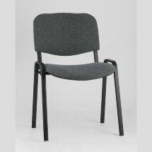 Стул Stool Group Изо ( iso ) серый для посетителей и конференц залов, изгиб под спину, пластиковые опоры