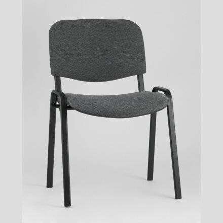 Стул Stool Group Изо ( iso ) серый для посетителей и конференц залов, изгиб под спину, пластиковые опоры 