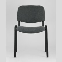 Стул Stool Group Изо ( iso ) серый для посетителей и конференц залов, изгиб под спину, пластиковые опоры