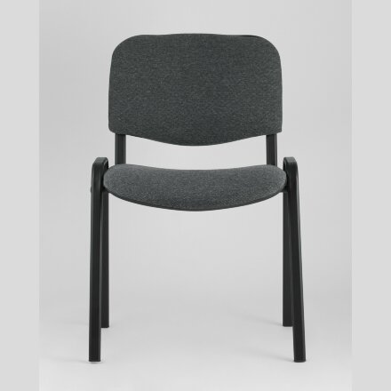 Стул Stool Group Изо ( iso ) серый для посетителей и конференц залов, изгиб под спину, пластиковые опоры 