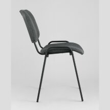 Стул Stool Group Изо ( iso ) серый для посетителей и конференц залов, изгиб под спину, пластиковые опоры