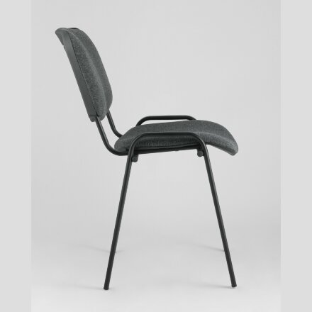 Стул Stool Group Изо ( iso ) серый для посетителей и конференц залов, изгиб под спину, пластиковые опоры 