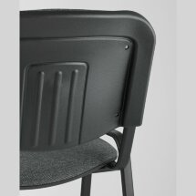 Стул Stool Group Изо ( iso ) серый для посетителей и конференц залов, изгиб под спину, пластиковые опоры