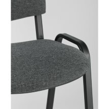 Стул Stool Group Изо ( iso ) серый для посетителей и конференц залов, изгиб под спину, пластиковые опоры