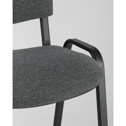 Стул Stool Group Изо ( iso ) серый для посетителей и конференц залов, изгиб под спину, пластиковые опоры 