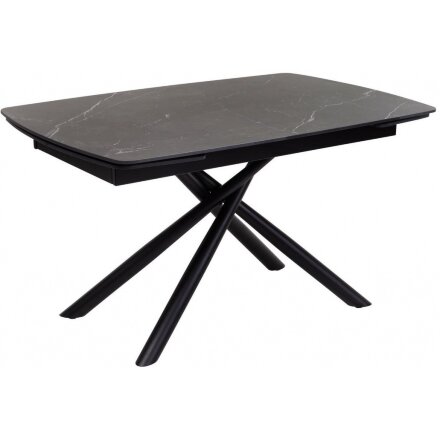Стол Rivoli matt black marble sintered stone / black 