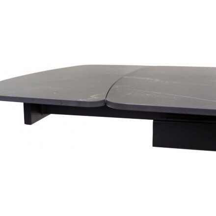 Стол Rivoli matt black marble sintered stone / black 