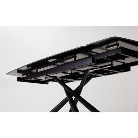 Стол Rivoli matt black marble sintered stone / black 