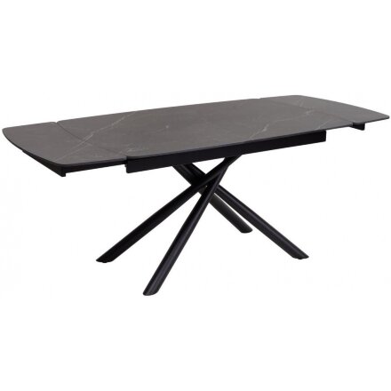 Стол Rivoli matt black marble sintered stone / black 