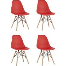 Стул Eames Style DSW красный x4