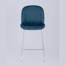 Стул полубарный Stool Group Beetle со спинкой маренго хромированные ножки