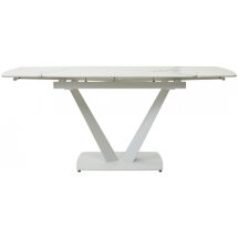 Керамический стол Alarti gloss statuario white sintered stone / white