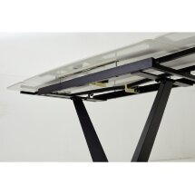 Керамический стол Alarti matt white marble sintered stone / black