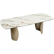 Керамический стол Bronte 220 KL-188 контрастный мрамор матовый / шампань