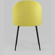 Стул Stool Group Марсель желтый обивка микровелюр ножки из металла цвет черный