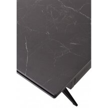 Керамический стол Forio 160 matt black marble sintered stone / black