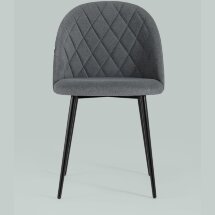 Стул Stool Group Марсель темно-серый обивка микровелюр ножки из металла цвет черный