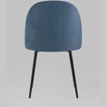 Стул Stool Group Марсель темно-синий обивка микровелюр ножки из металла цвет черный