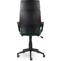 Кресло офисное / IQ  / (black plastic green) черный пластик / зеленая ткань
