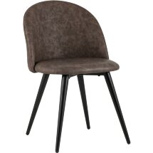 Стул Stool Group обеденный Лион коричневая экокожа черные ножки