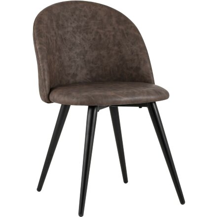 Стул Stool Group обеденный Лион коричневая экокожа черные ножки 