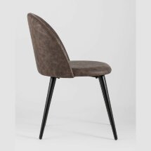 Стул Stool Group обеденный Лион коричневая экокожа черные ножки