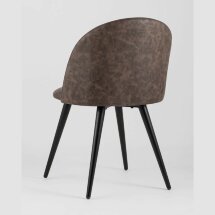 Стул Stool Group обеденный Лион коричневая экокожа черные ножки