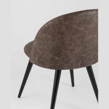 Стул Stool Group обеденный Лион коричневая экокожа черные ножки