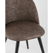 Стул Stool Group обеденный Лион коричневая экокожа черные ножки