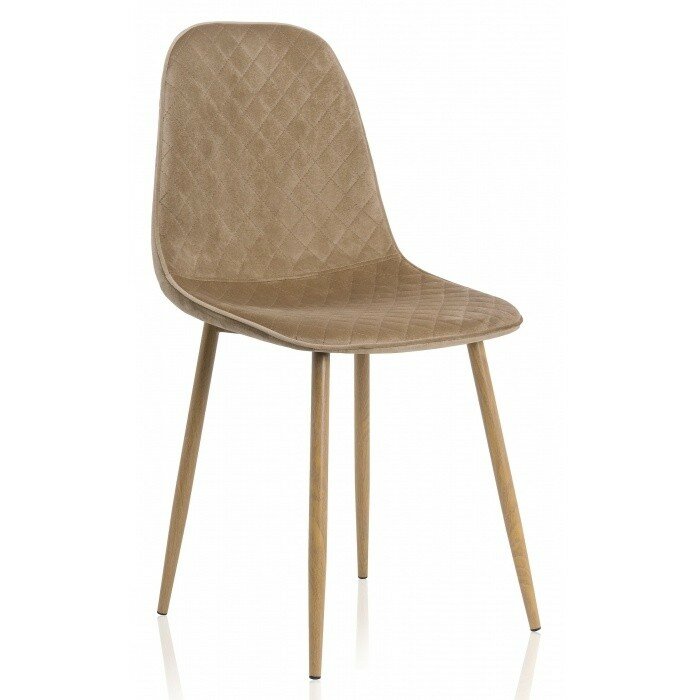 Стул на металлокаркасе на металлокаркасе Capri dark beige / wood Стул на металлокаркасе на металлокаркасе Capri dark beige / wood