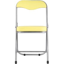 Стул складной Stool Group ДЖОН желтый обивка из экокожи на хромированном каркасе из металла