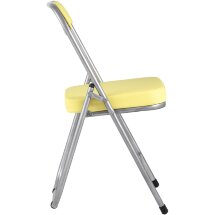 Стул складной Stool Group ДЖОН желтый обивка из экокожи на хромированном каркасе из металла