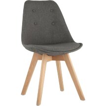 Стул Stool Group TARIQ серый, обивка износостойкая ткань, деревянные ножки