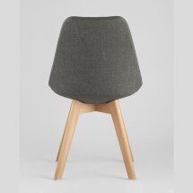 Стул Stool Group TARIQ серый, обивка износостойкая ткань, деревянные ножки