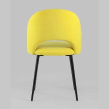 Стул Stool Group Софи желтый обивка велюр матовый ножки из металла цвет черный