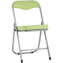 Стул складной Stool Group ДЖОН салатовый обивка из экокожи на хромированном каркасе из металла