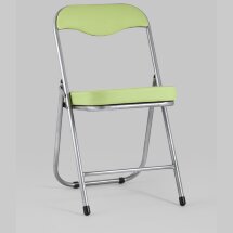 Стул складной Stool Group ДЖОН салатовый обивка из экокожи на хромированном каркасе из металла