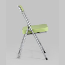 Стул складной Stool Group ДЖОН салатовый обивка из экокожи на хромированном каркасе из металла