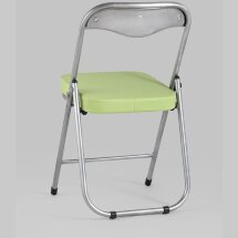 Стул складной Stool Group ДЖОН салатовый обивка из экокожи на хромированном каркасе из металла